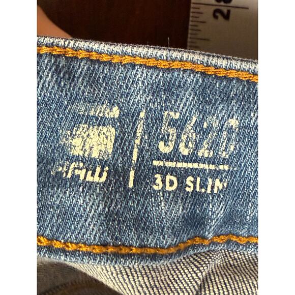 G Star Raw 5620 3D Slim Denim Button Fly Jeans Y2K Vintage Pants Blue Mens 32x30 - Picture 8 of 10